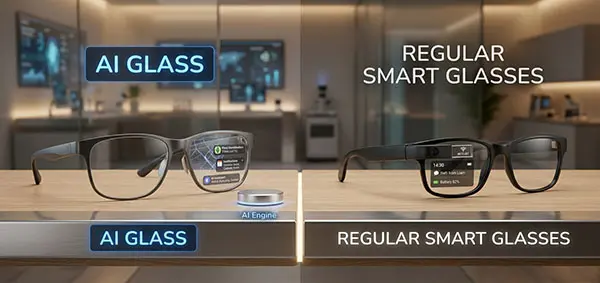 AI Smart Glasses internal components sensor technology and hardware breakdown